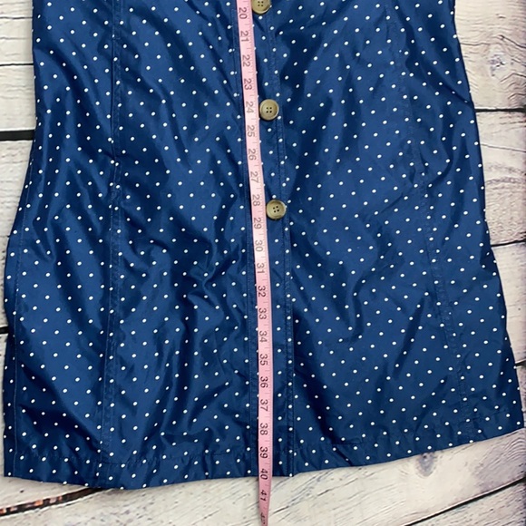 LANDS’ END Navy/White Dots Jacket Size: Small (6-8) - Picture 12 of 17